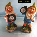 Solar Lighted Eye Polyresin Dwarf for Garden Decoration